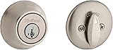 Kwikset 660 Deadbolt Deadbolt Lock, Satin Nickel Round Exterior Keyed...