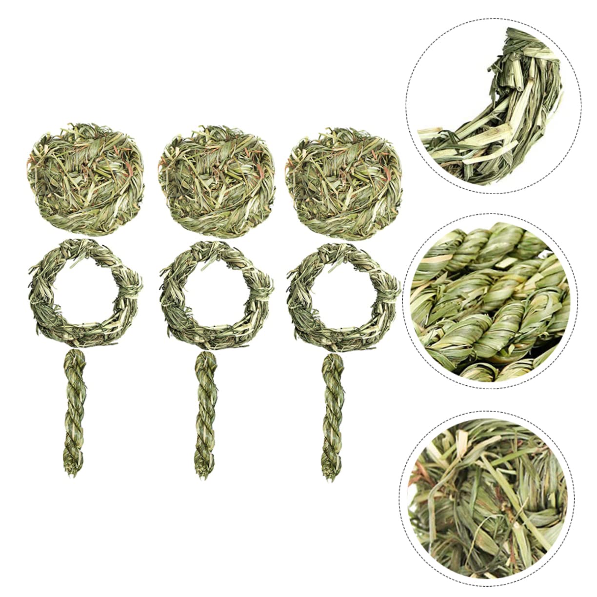 Beaupretty 18pièces Jouets à Mâcher pour Animaux De Compagnie Snacks pour Rongeurs Entraînement De Molarité pour Chinchilla Hamster Et Jouets Herbe pour Petits Animaux