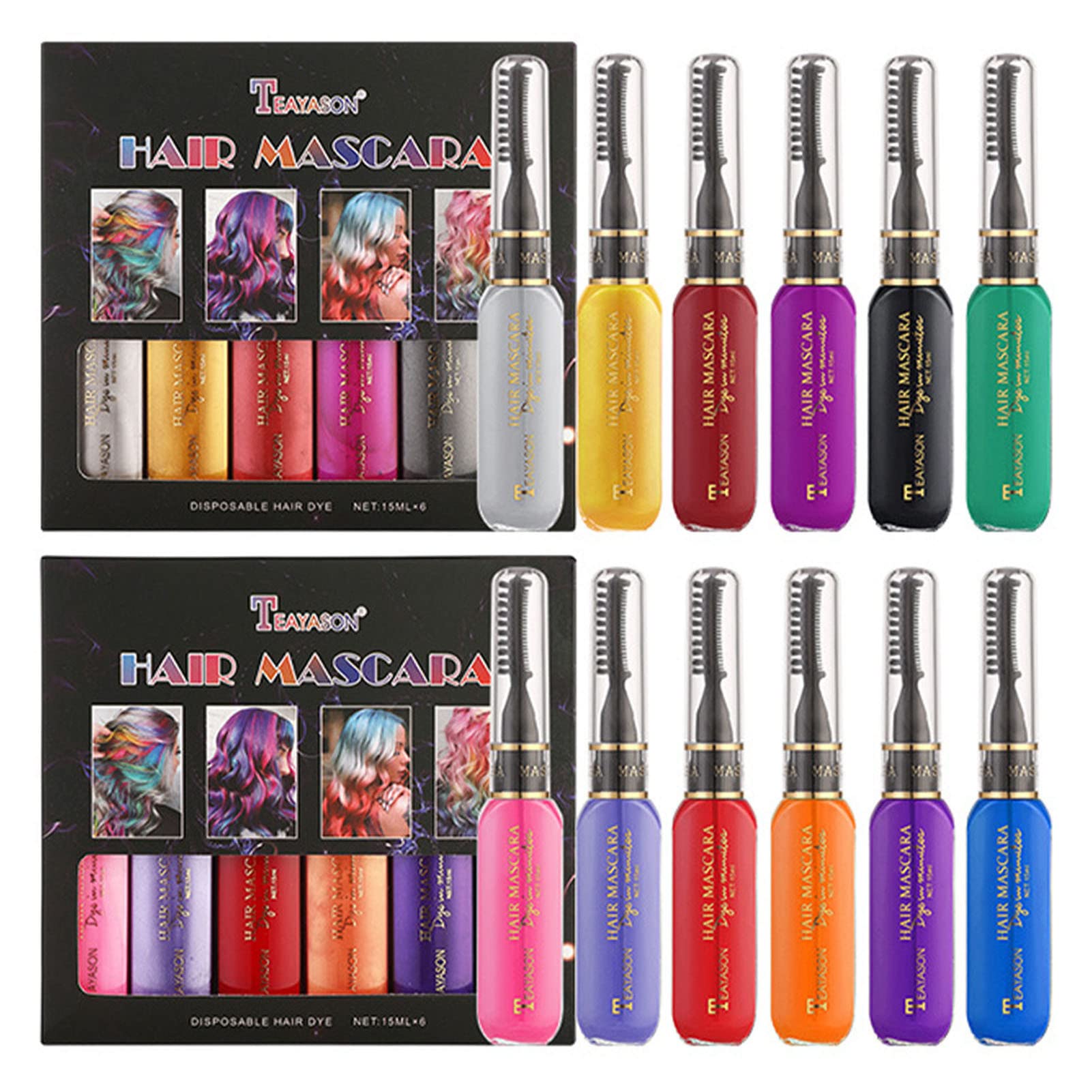 Amazon.co.jp: shopparadise ヘアカラー 染毛剤 6色セット 染髪剤 簡易