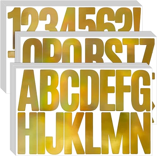 Miniatura 8 de Bemeol 30 hojas de letras grandes de 3 pulgadas, calcomanías de vinilo con números del alfabeto para tablón de anuncios, aula, buzón, ventana,