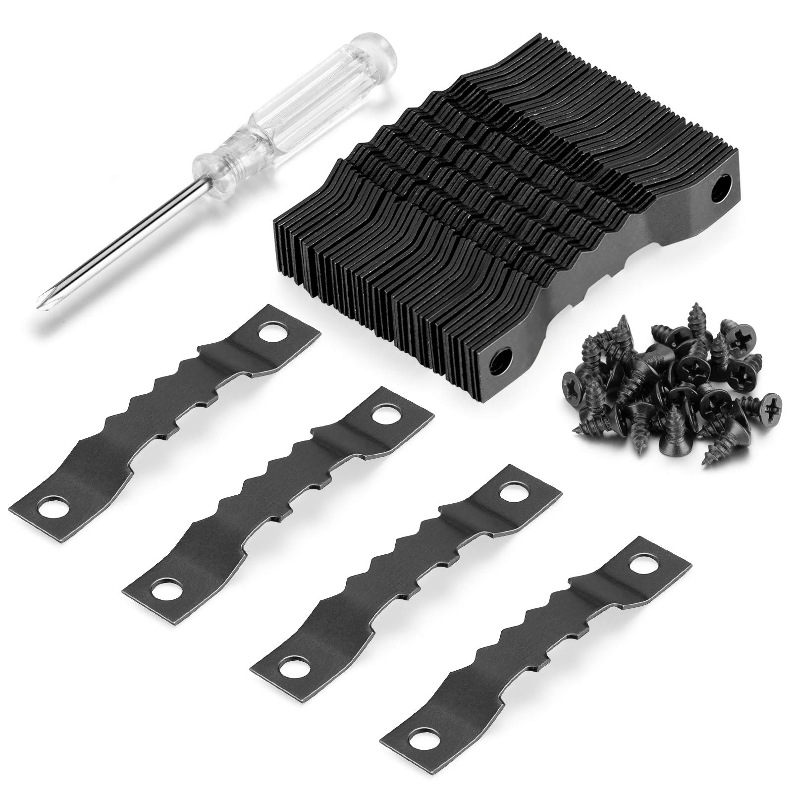 Yhyz Black Sawtooth Picture Frame Hangers Set With Screws (Black), Sawtooth Photo Frames Holder + Screw + Screwdriver, For Painting Photos Artwork Clock Home Decoration(B-50)