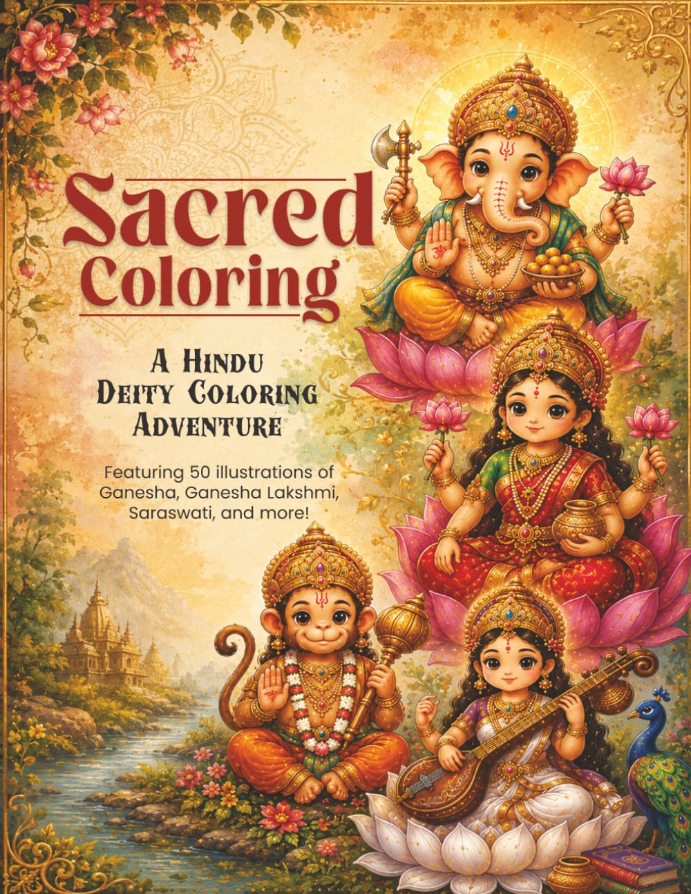 Gods & Goddesses: Sacred Deities of India A Coloring Book