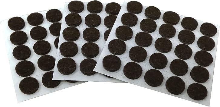 Shepherd Hardware 9949 3/8-Inch Self-Adhesive Felt Furniture Pads, 75-Pack, Brown