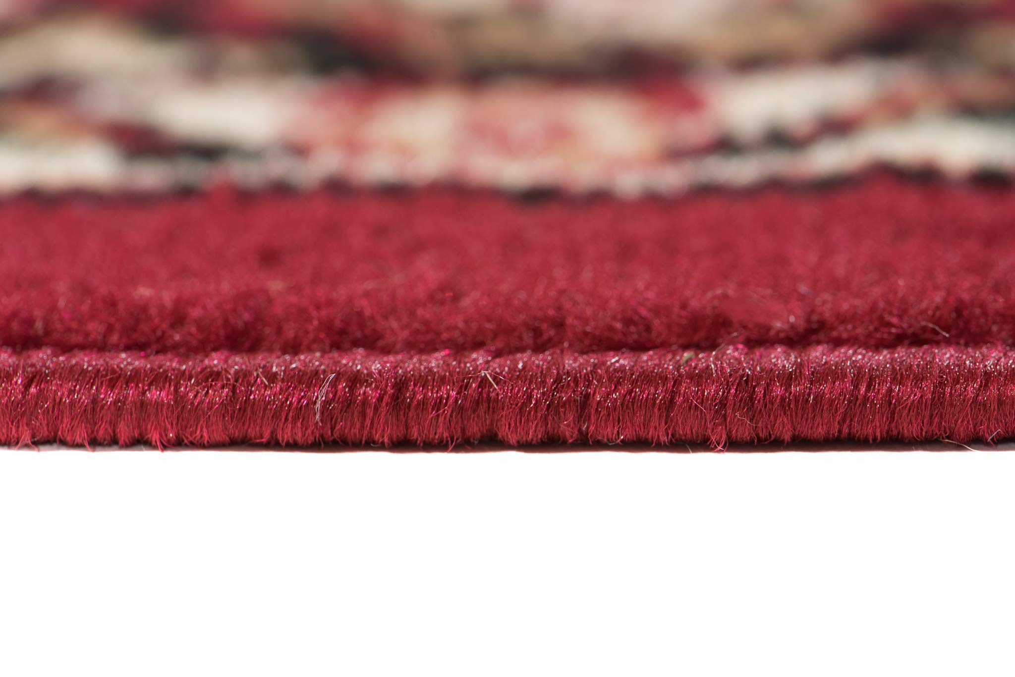 Carpeto Rugs Tappeto Orientale Salotto a Pelo Corto Rosso Bordeaux Bordò 200 x 300 cm Classico Persian Design