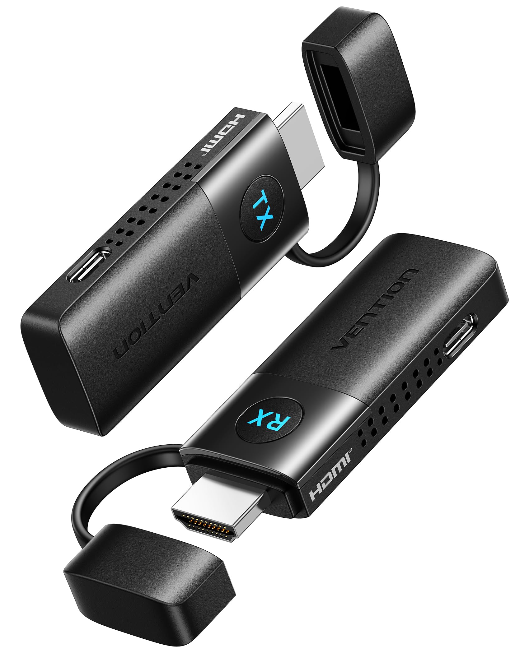 VENTION Mini HDMI sans Fil 50M, Émetteur et récepteur HDMI sans Fil 1080P@60Hz,Plug & Play, 5GHz, pour Ordinateur Portable, PC vers TV HD, Moniteur, Projecteur,Noir