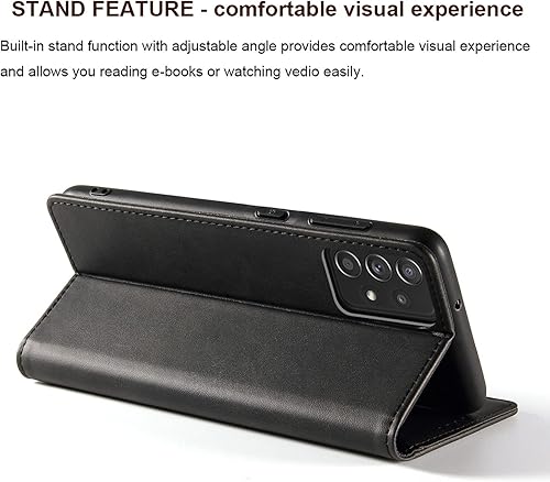 Miniatura 4 de Funda para Samsung Galaxy A13, Funda De Cuero PU Premium Billetera Con Titular De La Tarjeta Kickstand Cierre Magnético Incorporado Flip Folio