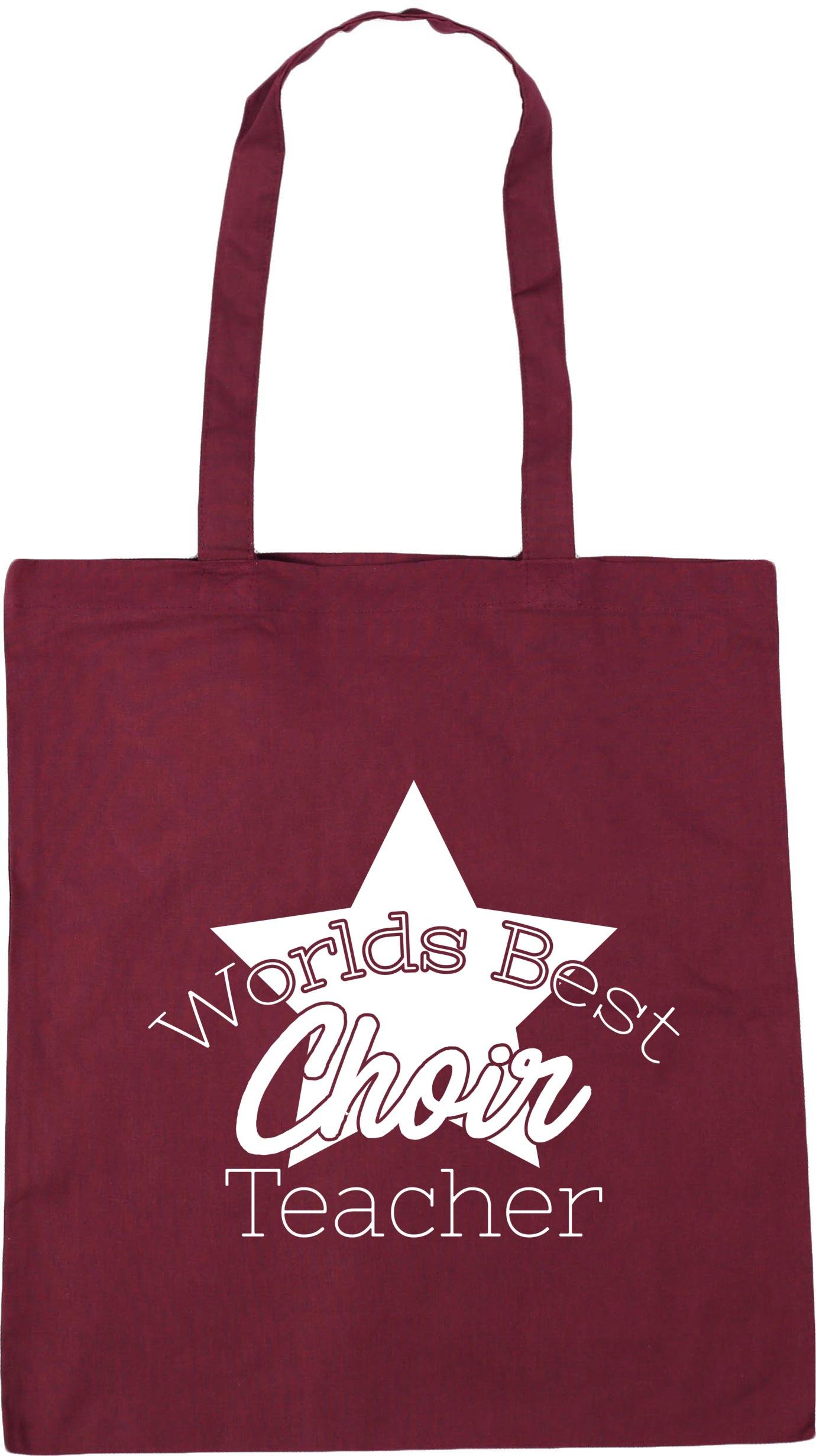 Hippowarehouse Worlds Best Choir Teacher Tote Shopping Gym Beach Bag 42cm x38cm, 10 litres