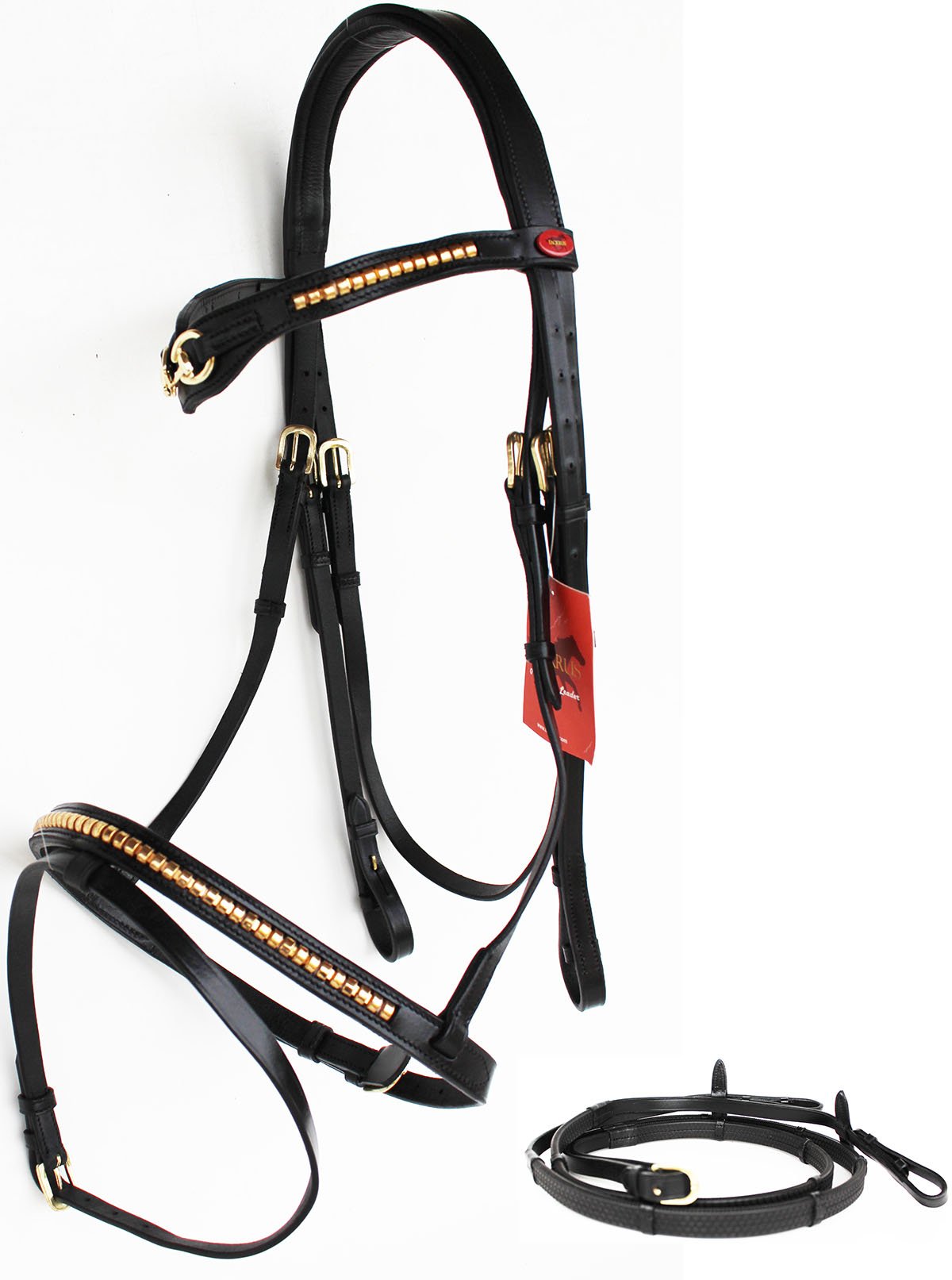 Horse Leather English Bridle Padded COB Riding Jumping Adjustable Tack 803449BKC