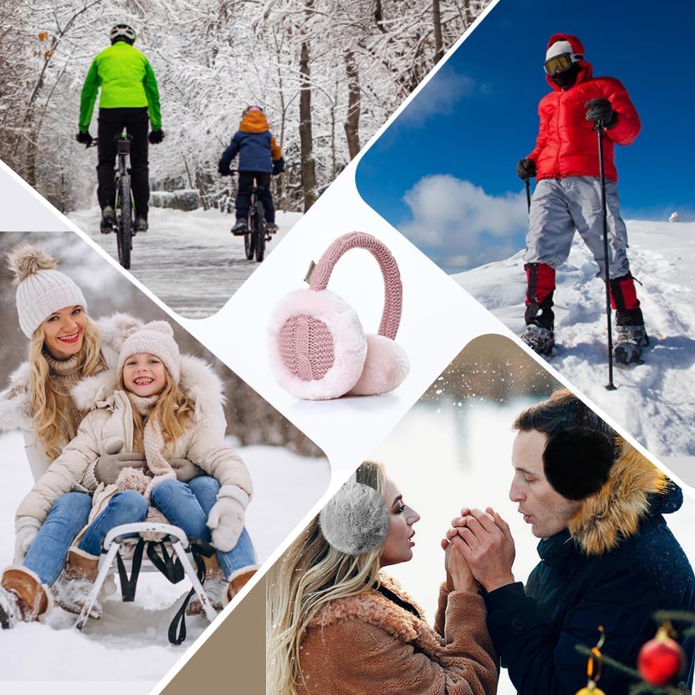 MGGMOKAY Unisex Warmer Earmuffs Winter Outdoor Earmuffs for Women and Men Foldable - Image 6