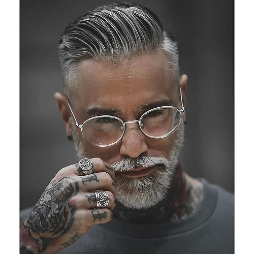 Miniatura 1 de Lishy Toupee de piel fina suave de 0.002 in PU 10x8 pulgadas reemplazo de cabello para hombres postizo 100% europeo piezas de cabello humano para