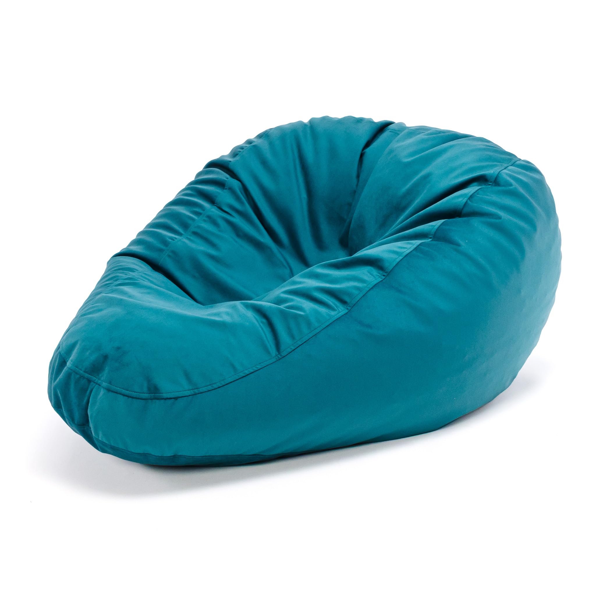 Ecopuf Fuzzy - Pouf Fauteuil en Microfibre - Pouf Poire Adulte - Fauteuil Relax Salon - Pouf Salon avec Rembourrage en Billes de Polystyrène - Meubles de Salon - 80x110 cm - Turquoise A6
