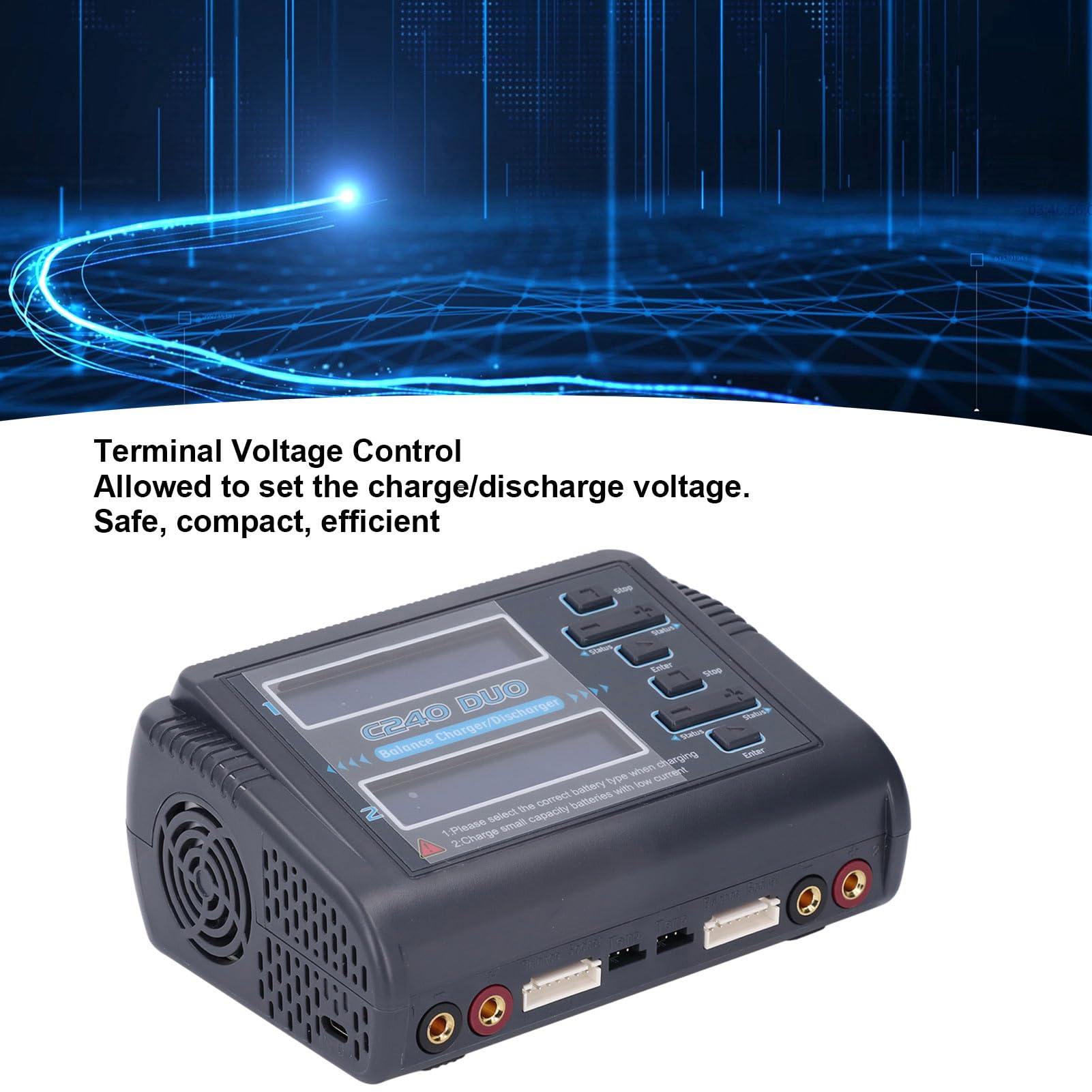Dilwe Ładowarka RC Lipo, Podwójna ładowarka 150 W z Trybami Rozładowania i Przechowywania Obsługa Wielu Chemii dla Li Ion LiFe (Wtyczka UE 100-240 V)