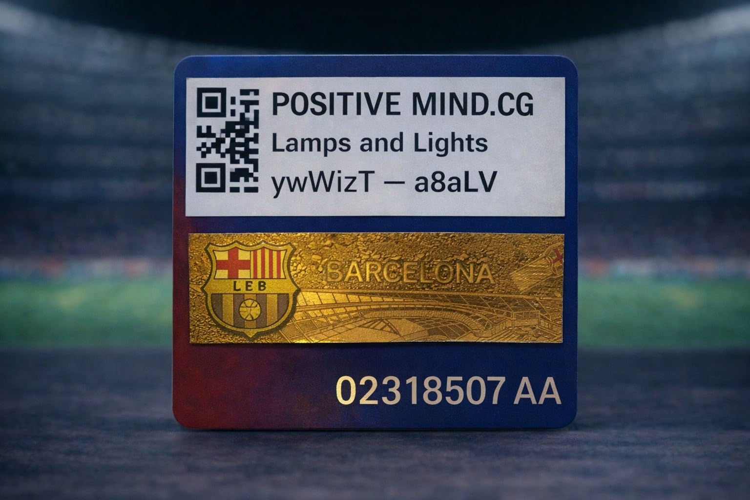 Escudo Portátil Luz LED Real Madrid Barça Valencia F.C. Benfica Batería Recargable 3 Modos de Luz