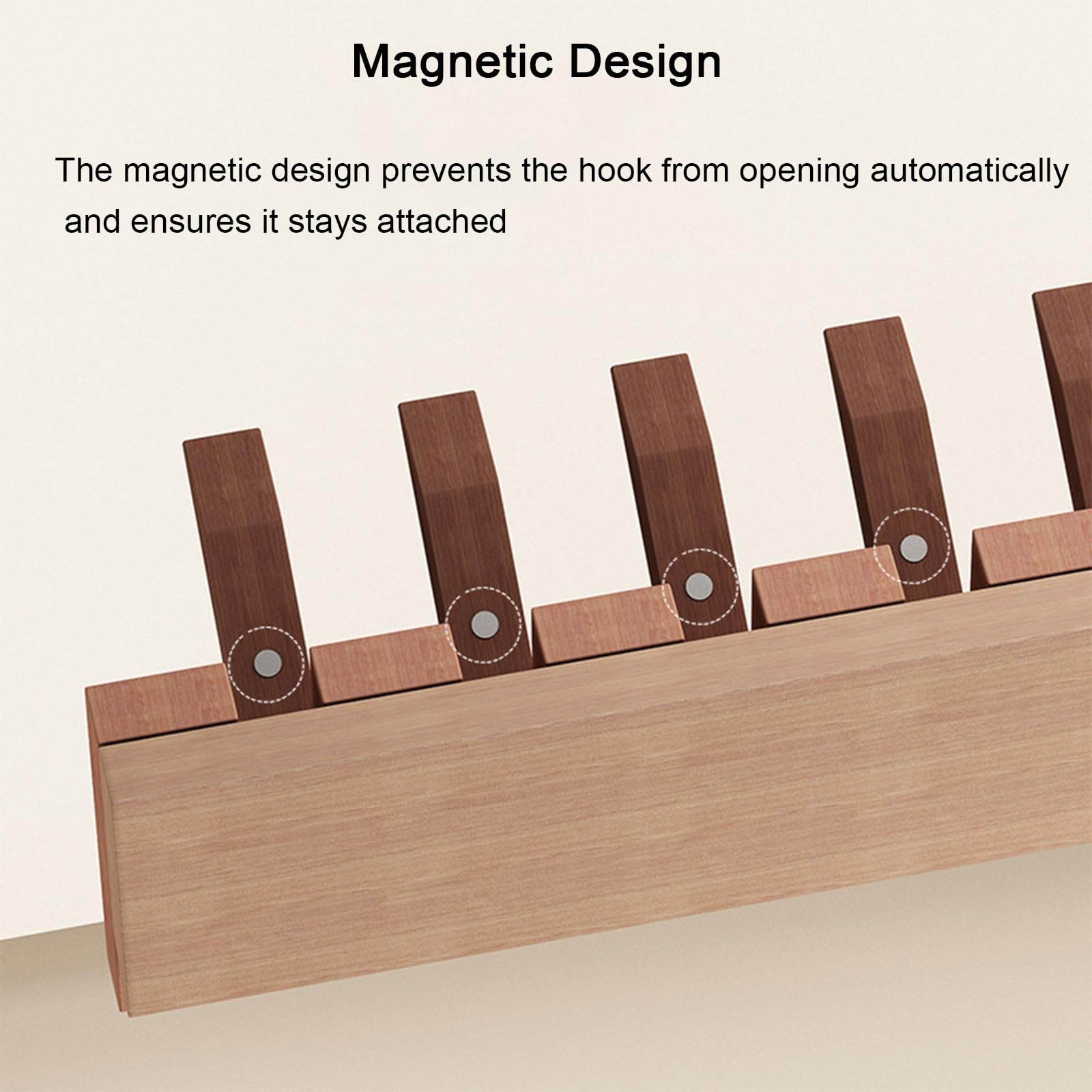 Porte-Manteau Mural En Bois Avec Crochets Pour Touches Piano Gain De Place