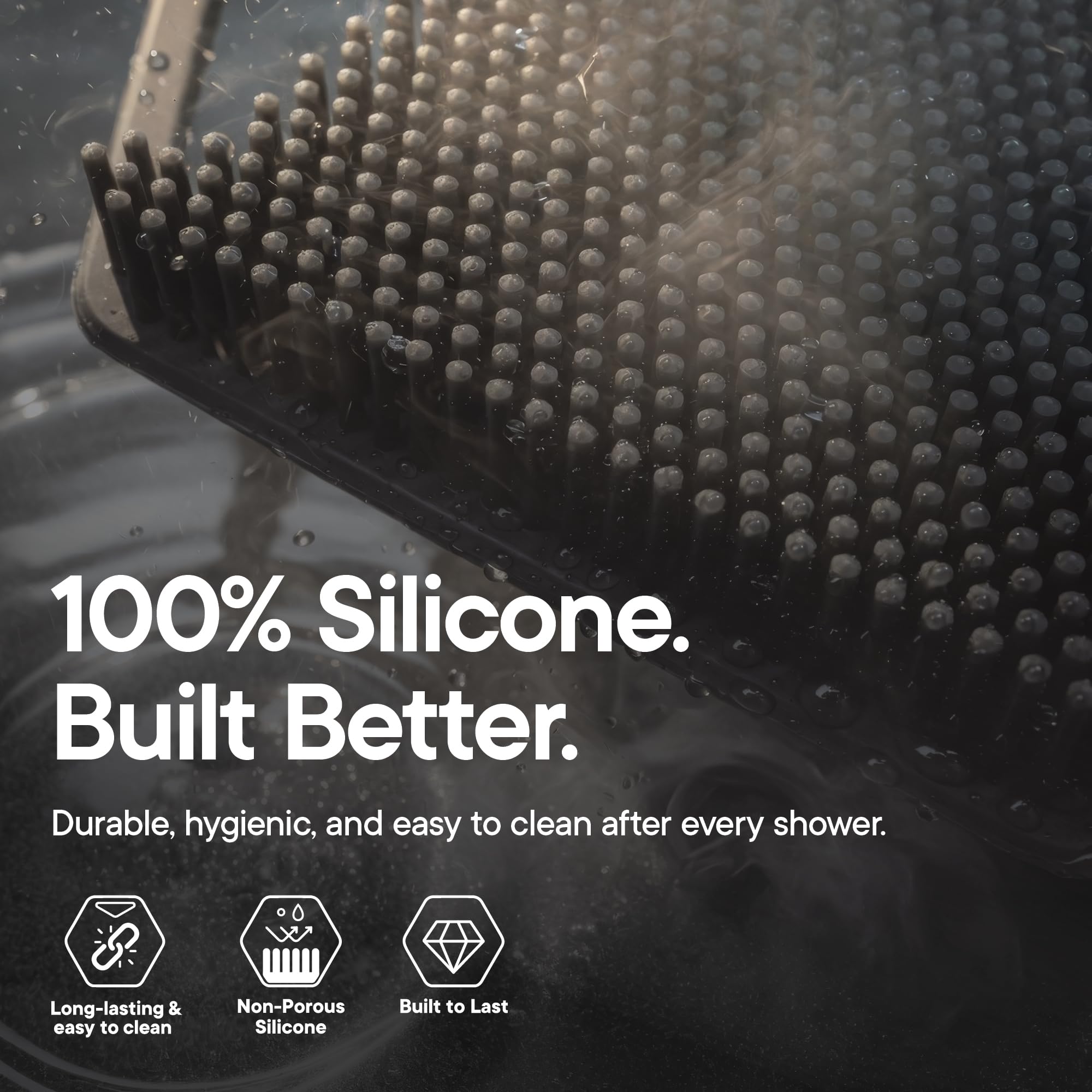 TOOLETRIES The Scrub King Silicone Shower Set - Charcoal
