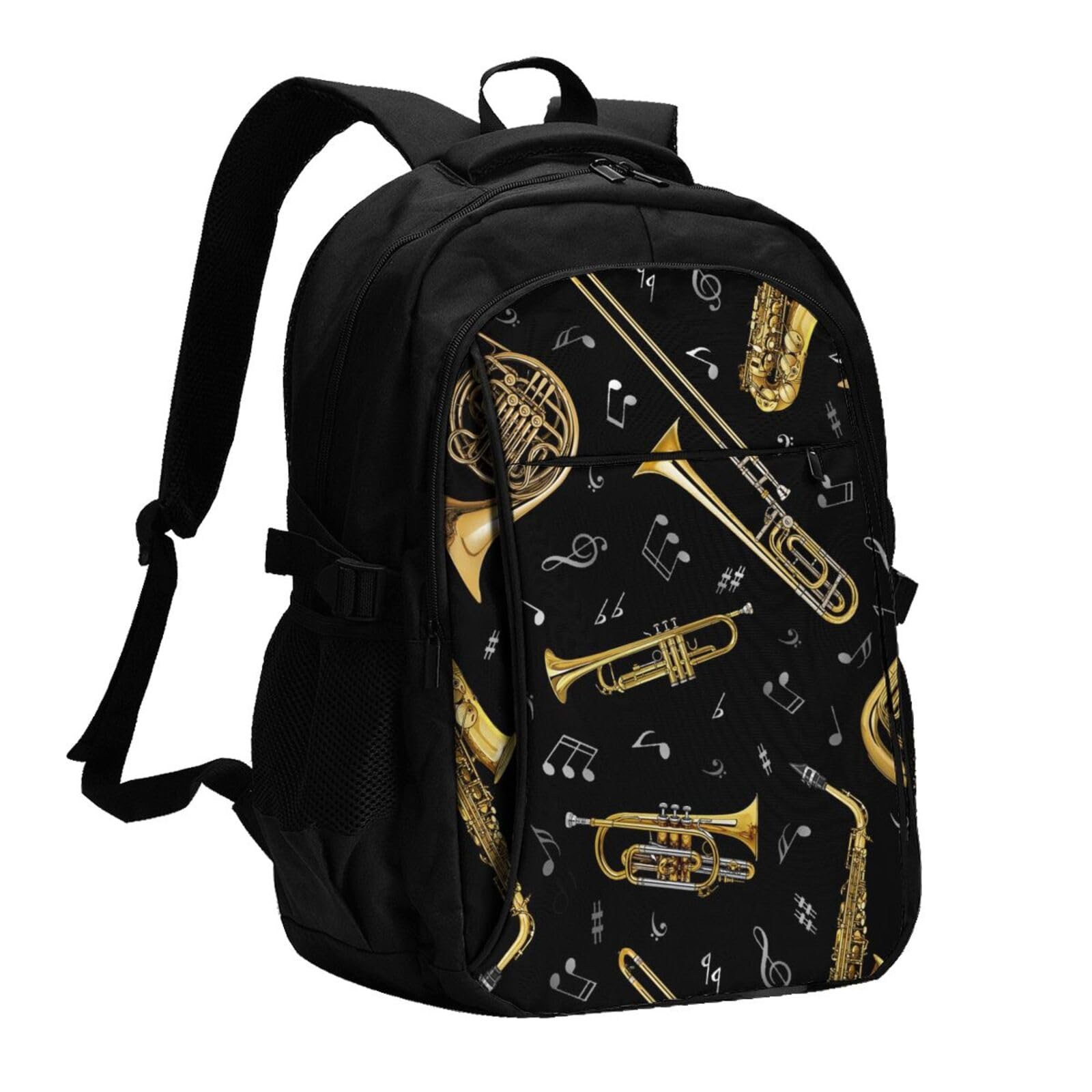 InOmak Trompeten-Musiknoten, Reiserucksack, Freizeitrucksack, Schulrucksack, Laptop-Rucksack für Damen und Herren