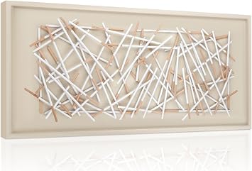 Extra Large Framed Wall Art 39.4" W x 19.7" H Modern 3D Light and Shadow Art Wall Decoration, for Living Room, Bedroom, Entryway Wall Decor, Ready to Hang