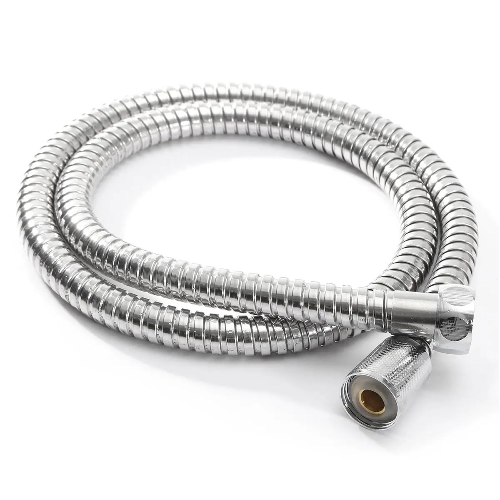 1 Pcs Flexible Shower Hose 1m/1.5m/2m Plumbing Hoses Stainless Steel Chrome Bathroom Accessories Water Head Showerhead Pipe for Bathroom Fittings(1M)