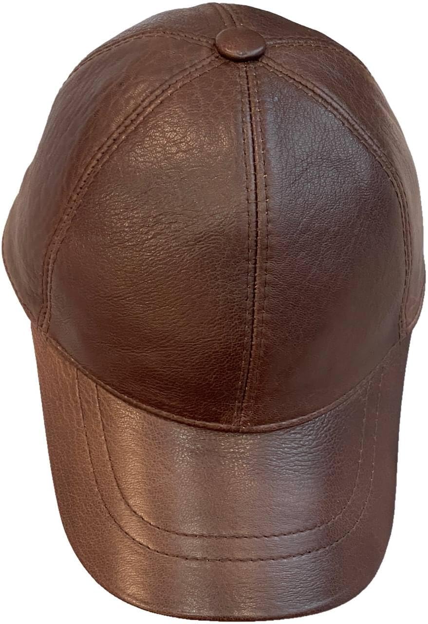 Lukkizara Real Genuine Lambskin Leather Baseball Cap Hat Sports Visor - Image 2