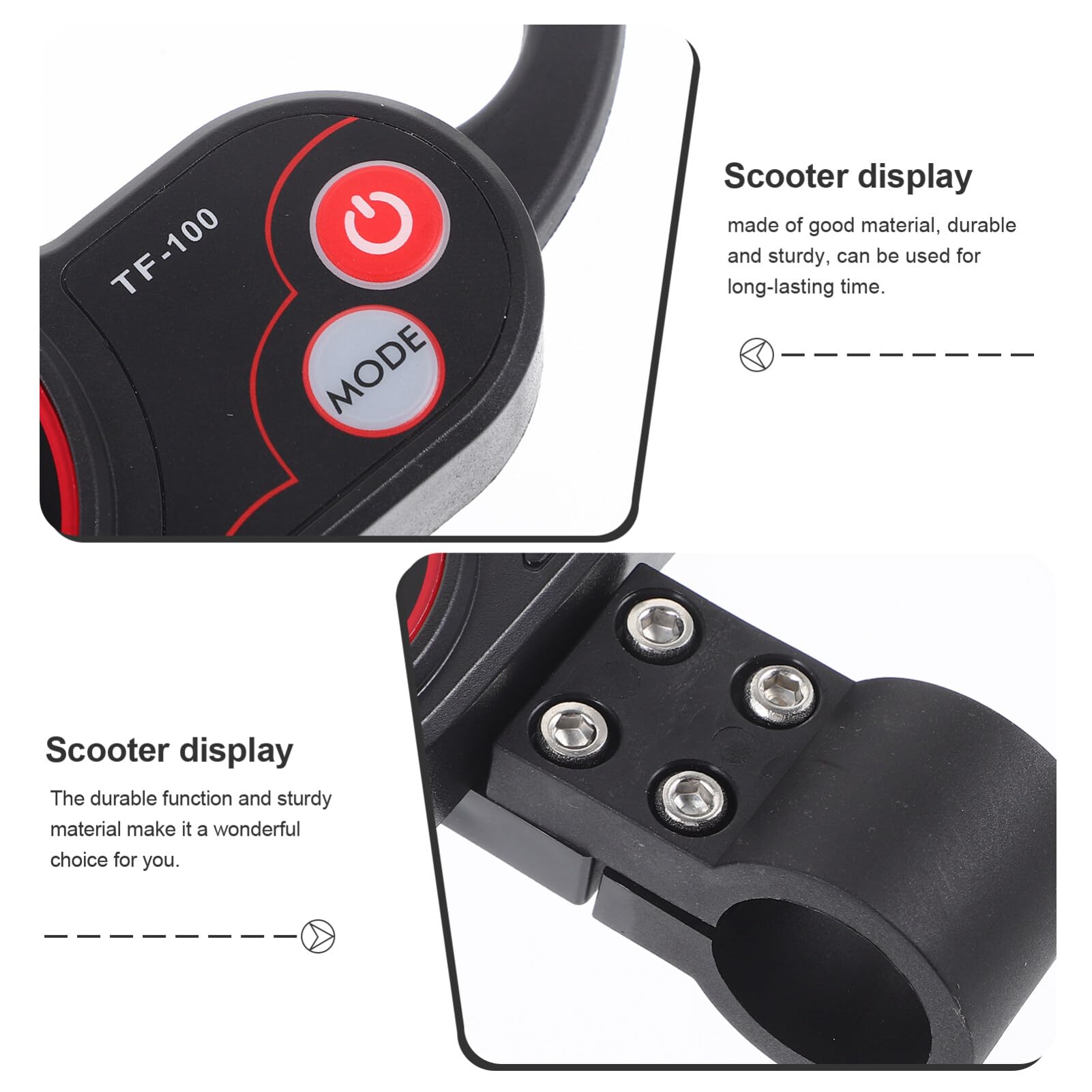 BESPORTBLE Affichage pour Scooter Électrique Kugoo Écran LCD Broches Informations De Vitesse Et Batterie Installation Facile Accessoire Indispensable pour Trottinette Électrique Interface