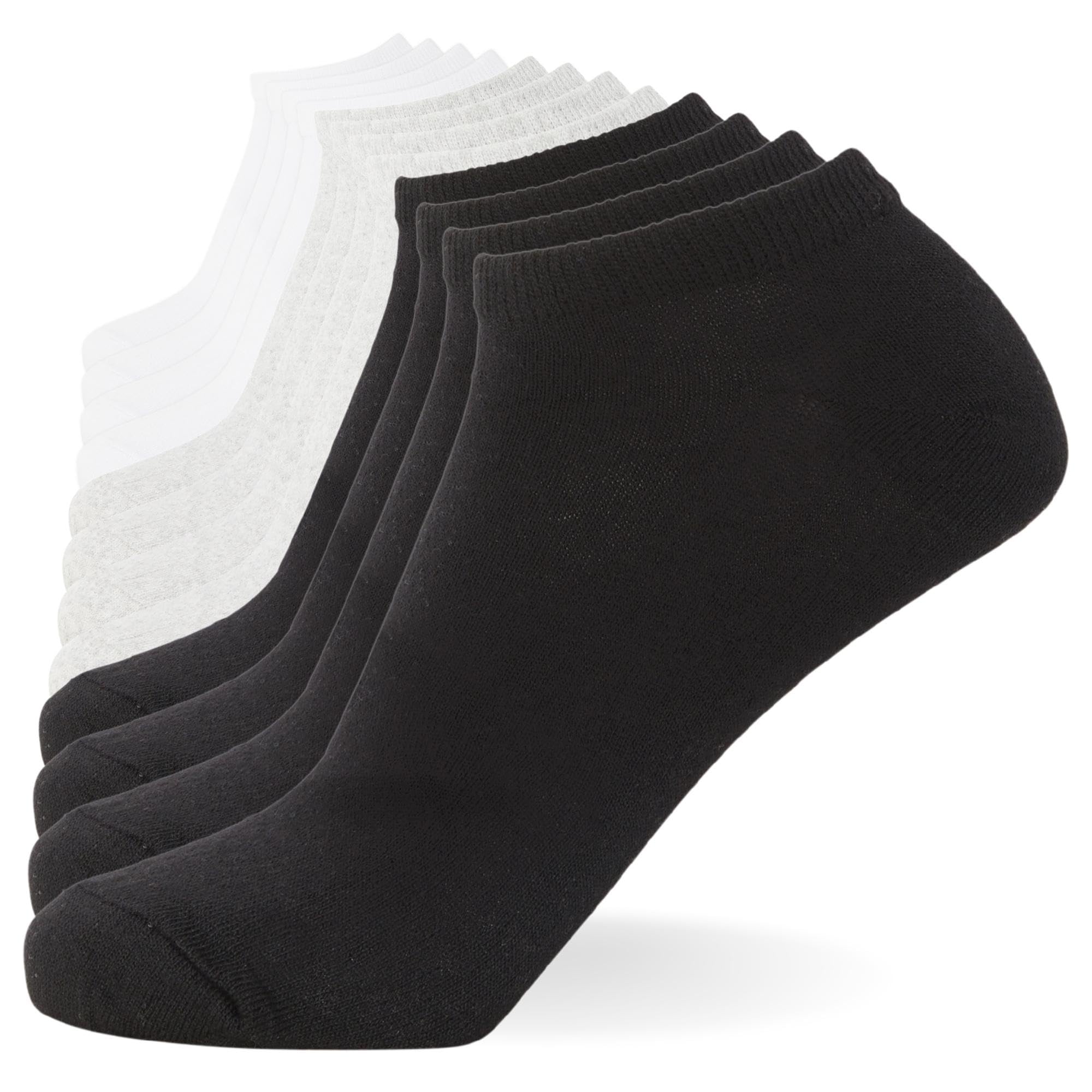 FM London 12-Pack Unisex Trainer Socks Ankle Sports Socks for Men & Women - Suitable for Running - Breathable, Comfortable and Ergonomic