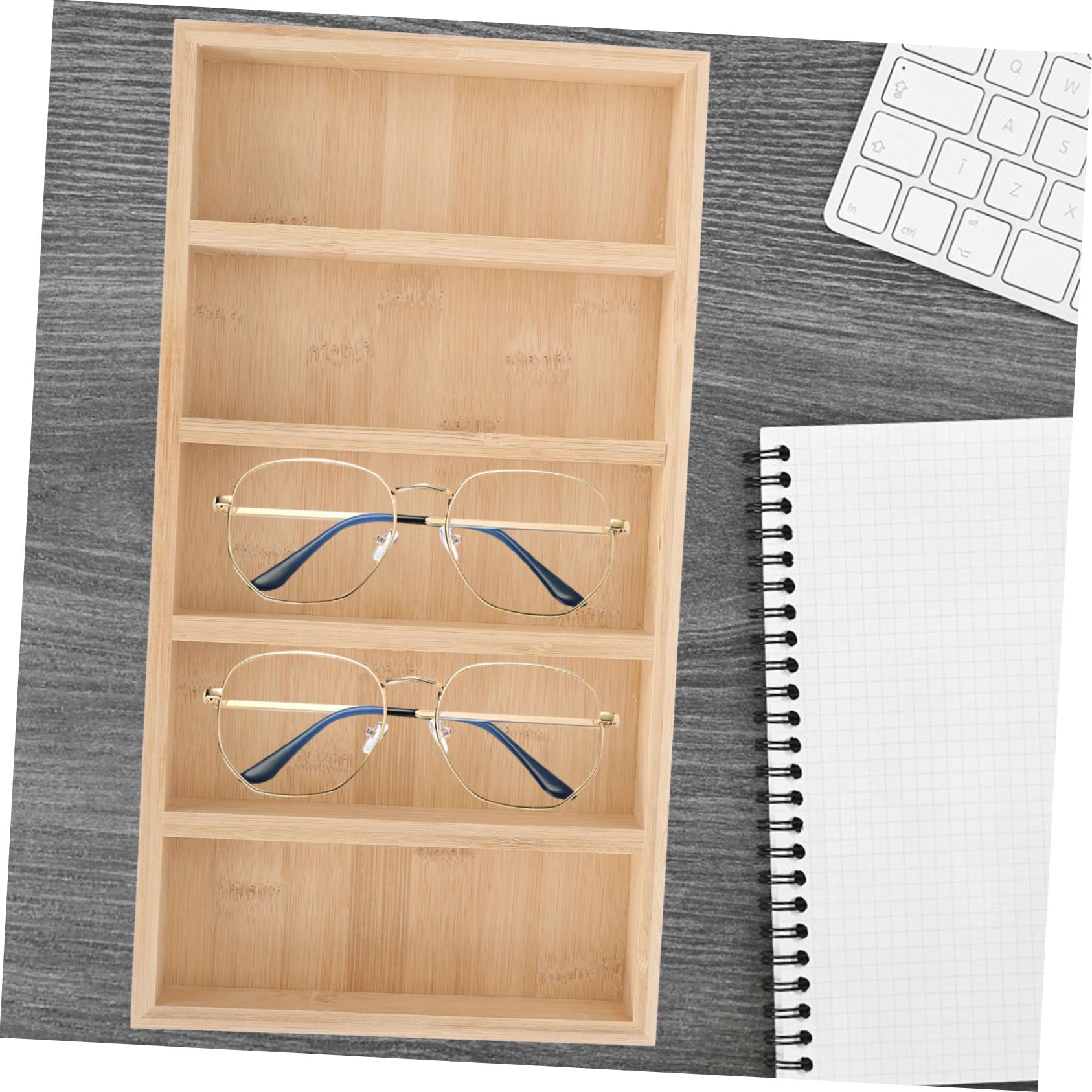 FOMIYES Glasses Rack Organizer Wooden Eyeglass Storage Display Stand Fashionable Shop Decor No Burr