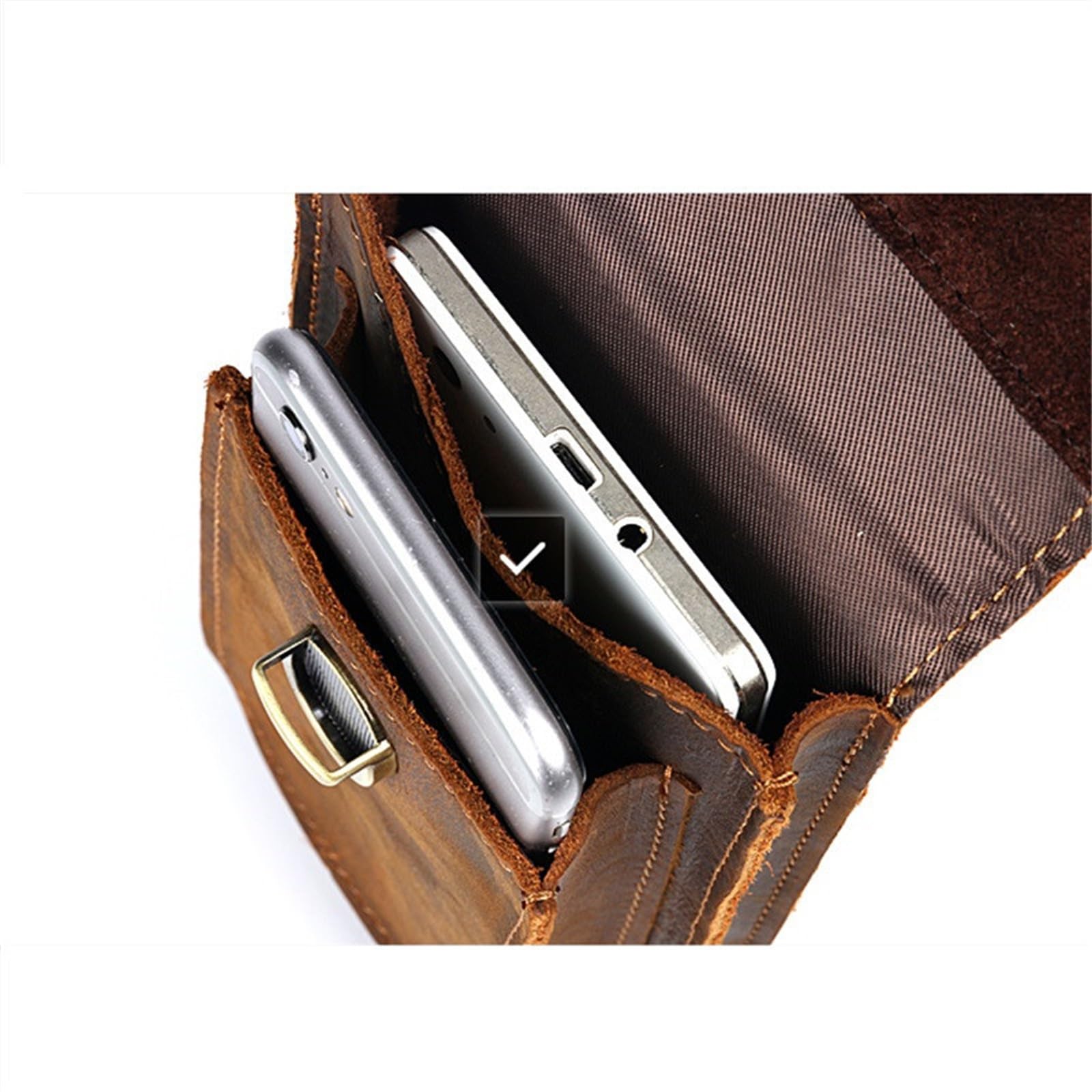 Marsupio per Cellulare Borsa da appendere uomo for cellulare in pelle per L'uso Quotidiano