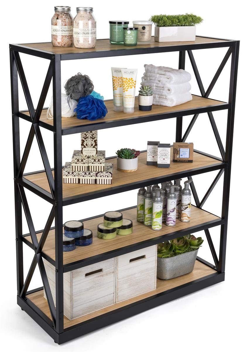 【SALE】wood iron shelf 690*600*225 Amazon.com: HITOMEN Industrial Iron Pipe Shelves, 3 Set 5