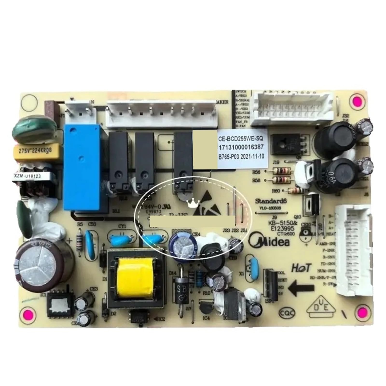 Refrigerator Computer Board ,BCD255WE-SQ, Motherboard 17131000016387