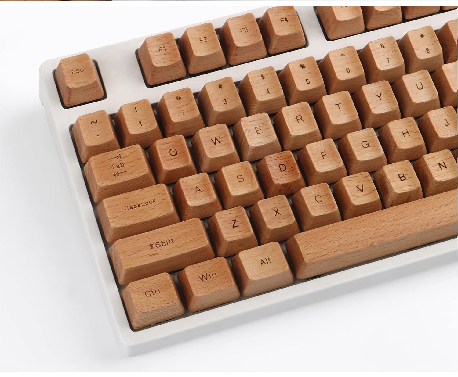 Amazon.co.jp: 天然木製キーキャップ ゲーミングキーボードに