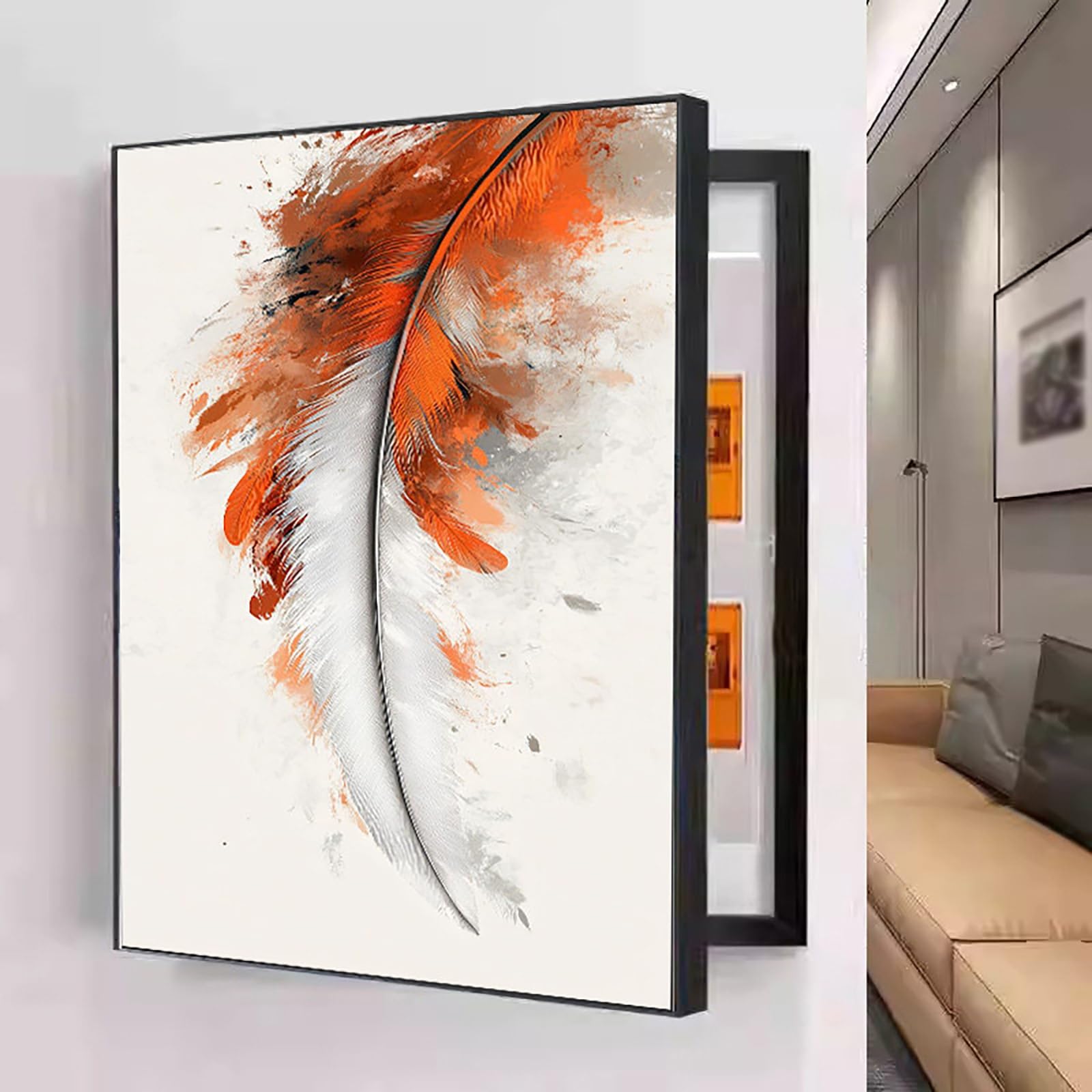 Copertura Decorativa per Quadro Elettrico, Scatola Fusibili e Pannello, Cornice PS Antipolvere Impermeabile per Soggiorno, Ingresso, Corridoio, Ufficio