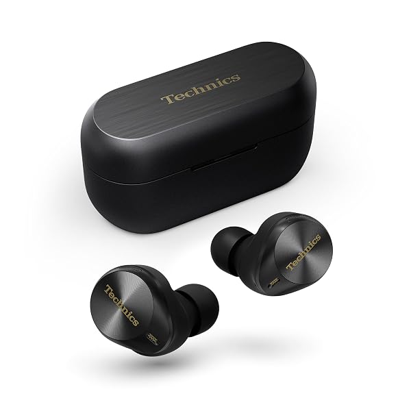 Technics EAH-AZ80E-K Auricolari Wireless con Noise Cancelling, Bluetooth Multipoint 3 Dispositivi, Confortevoli Auricolari In-Ear, Ricarica Senza Fili, Nero