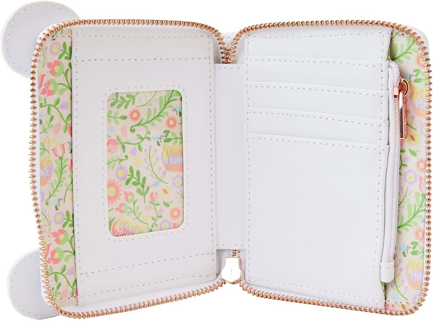 Loungefly Disney Winnie the Pooh Folk Floral Faux Leather Zip Around Wallet