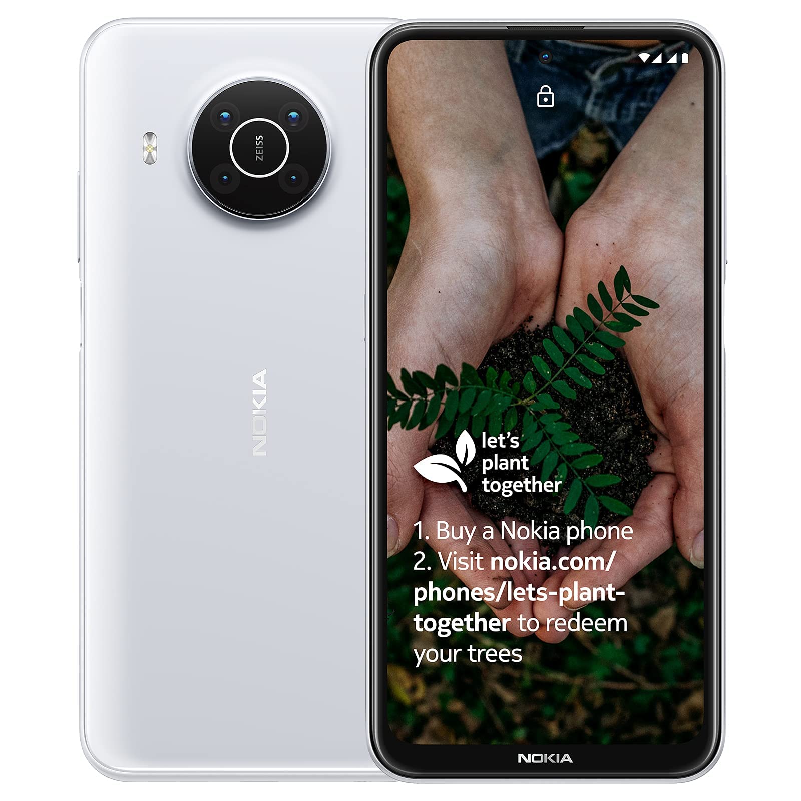 Nokia X10 6.67 Inch Android UK SIM Free Smartphone with 5G Connectivity - 6 GB RAM and 64 GB Storage (Dual SIM) - Snow White (Renewed)