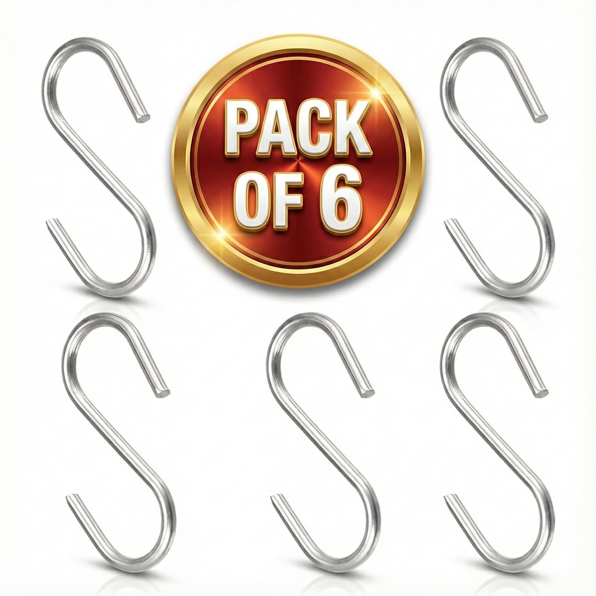 Organizeemee S Hooks - 12 Pack Stainless Steel -10