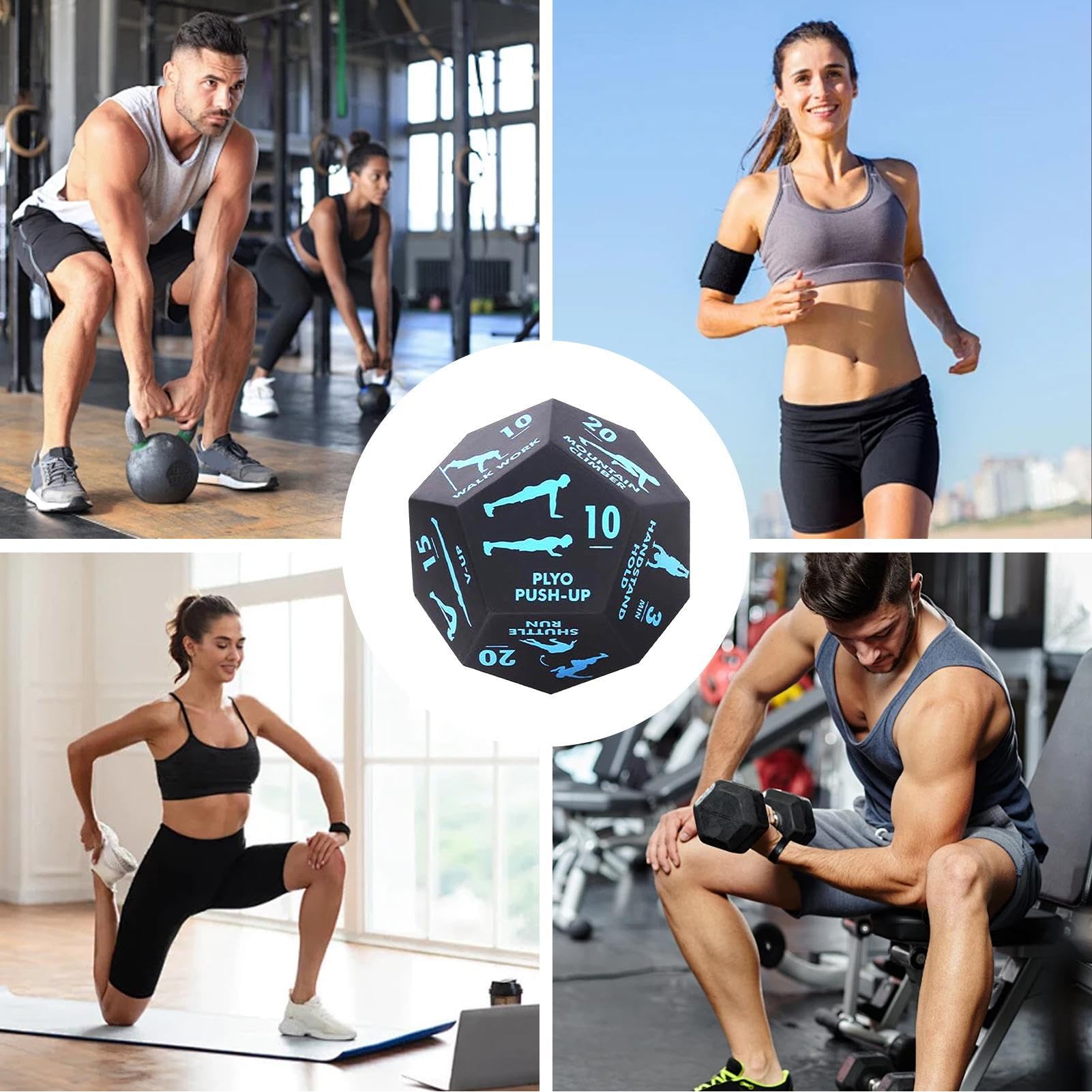 Generico Dadi di allenamento, dadi di fitness - Gioco dei dadi 'attrezzatura per il fitness | Strumento di allenamento con portatile per la di viaggio sportivo per esterni in palestra domestica