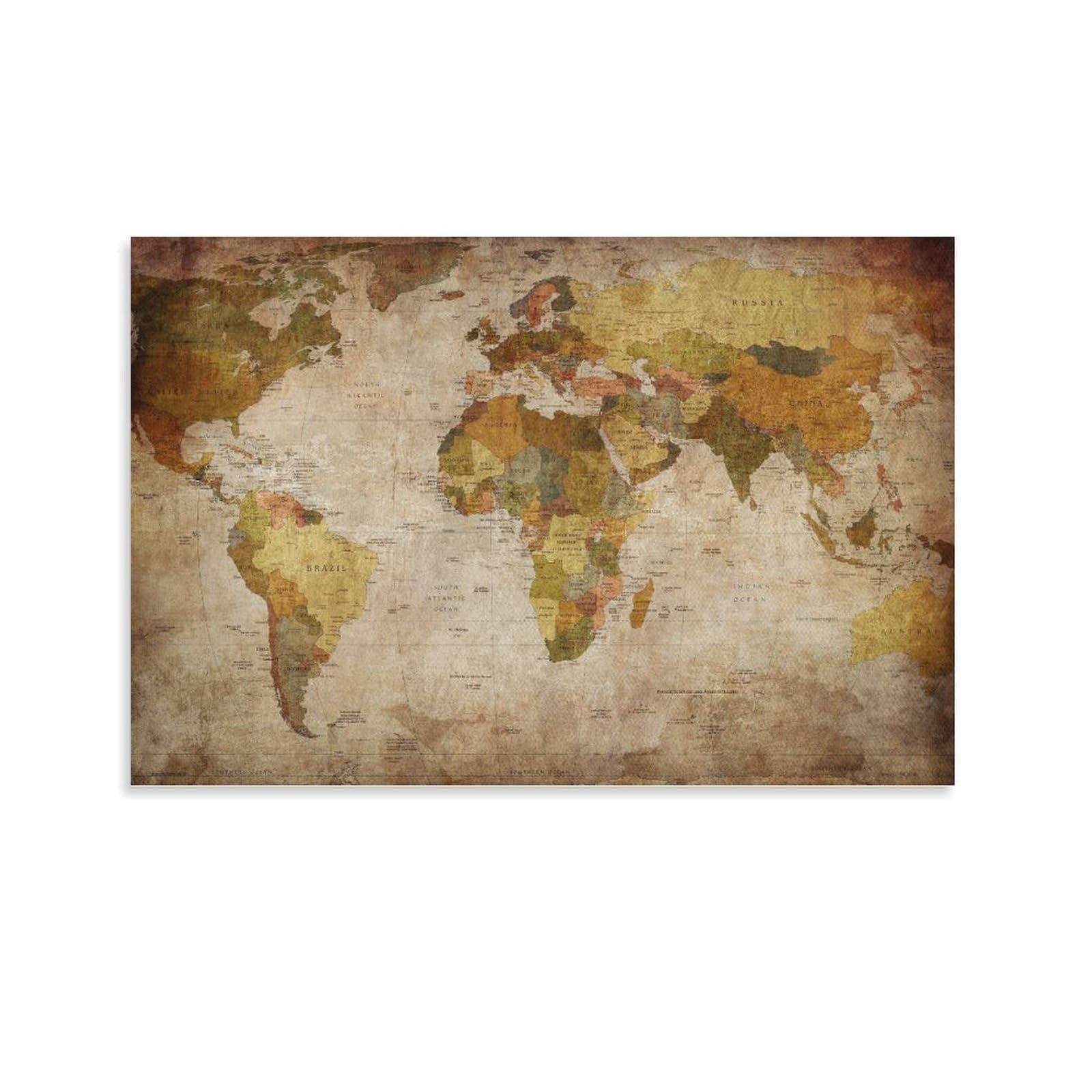 Amazon.co.jp: 世界地図 ポスター アンティーク風世界地図