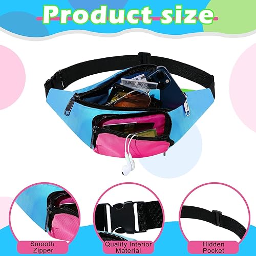 Miniatura 3 de Xuniea 6 unidades de disfraces de entrenamiento de los años 80 y 90, calentadores de piernas de neón, diadema, muñequeras, riñonera para fiestas