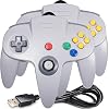 SAFFUN 2 Pack Classic N64 Controller, Game pad Joystick for 64 - Plug & Play (Non PC USB Version) (Black)