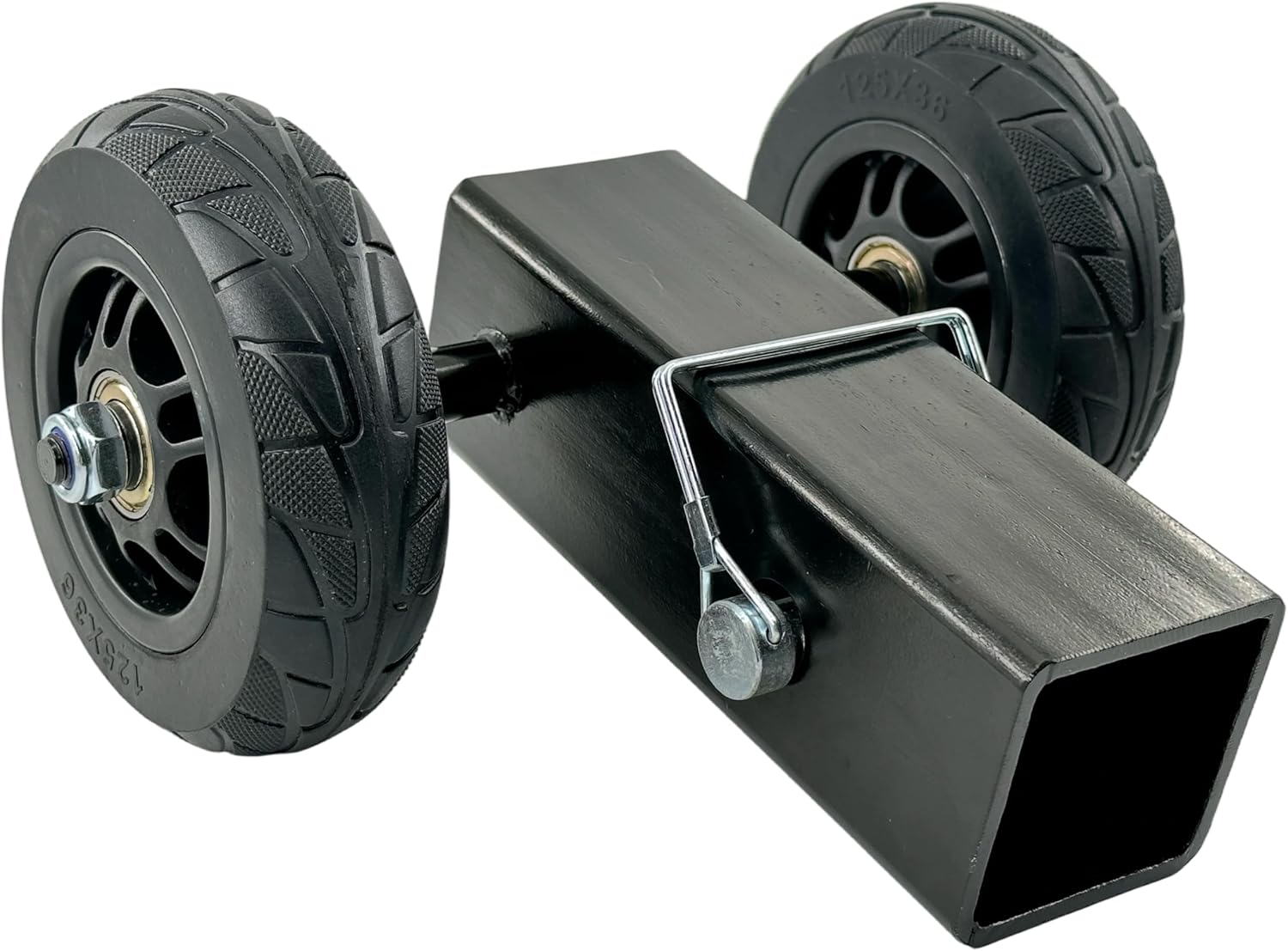 Hitch Rack Dolly with 5" Wheels, 10" Wheelbase and Durable Bearings - Effortless Bike Rack Transport, Compatible with Most 2" Square Hitch Racks