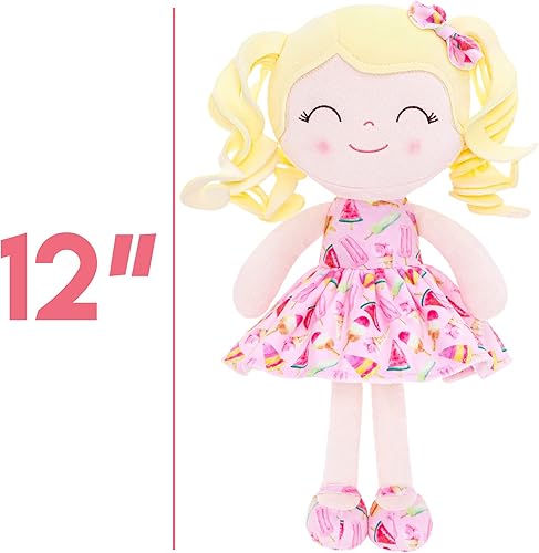 Miniatura 2 de Gloveleya Muñeca personalizada con tu nombre  Lindo helado rizado de 12 pulgadas, muñeca de felpa suave personalizada para niñas, regalo
