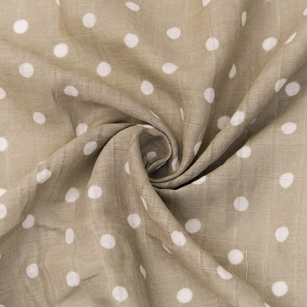 KKTAPOS Baby Swaddle Blankets - 43x47 Inch Muslin Receiving Blankets For Newborns, Unisex Dot Print 13 thumbnail image