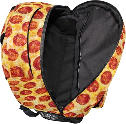 Miniatura 4 de ALAZA Mochila grande de comida con pizza 3D, unisex, para niñas, niños, universidad, mochila de día, resistente al agua, portátil, iPad, tableta,