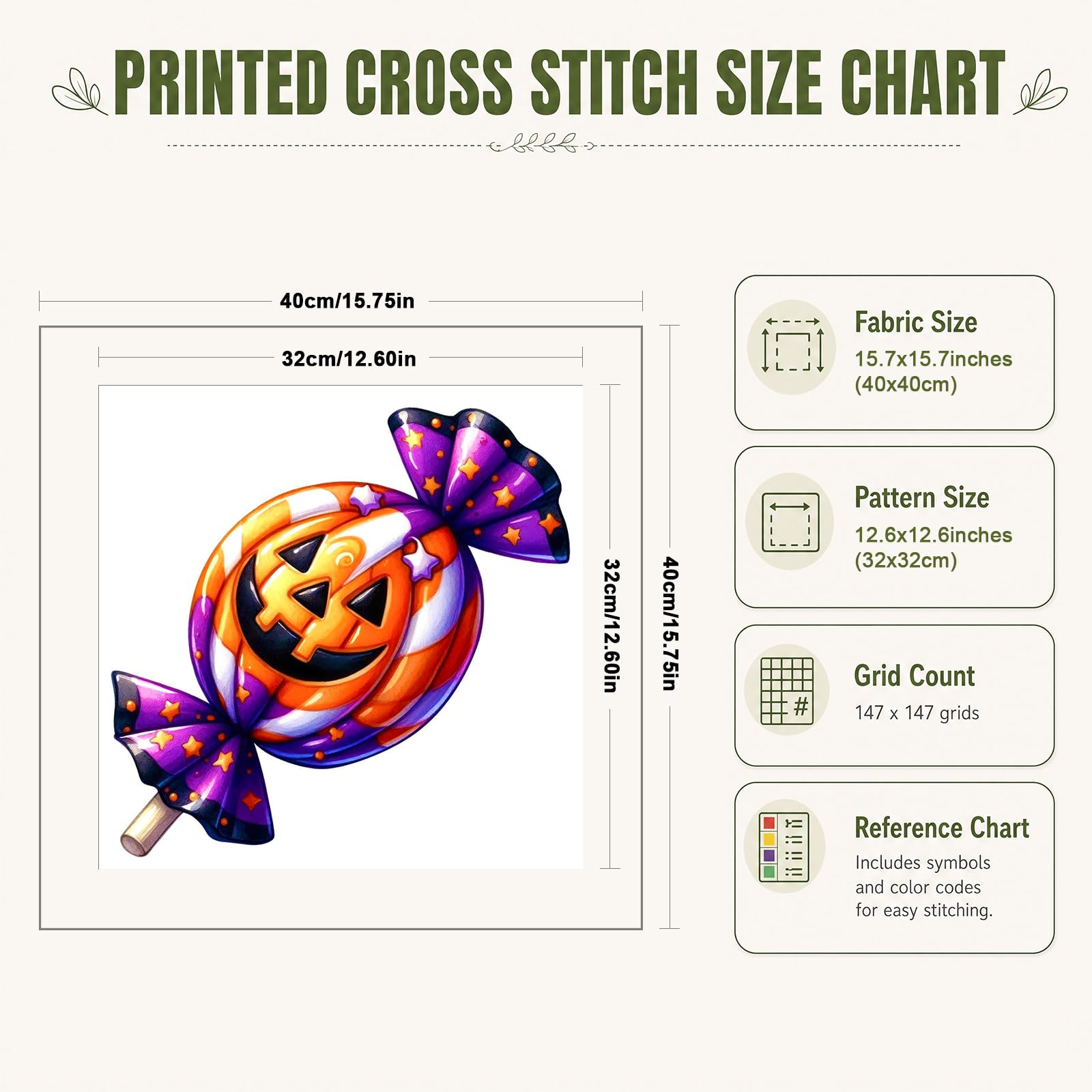 Zestaw do haftu krzyżykowego z dyni Halloween 11CT