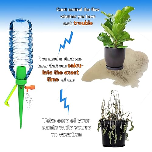 Miniatura 4 de ARTEM Picos de riego de plantas automáticas, dispositivos de riego automático para plantas, sistema de agua con válvula de control ajustable, diseño