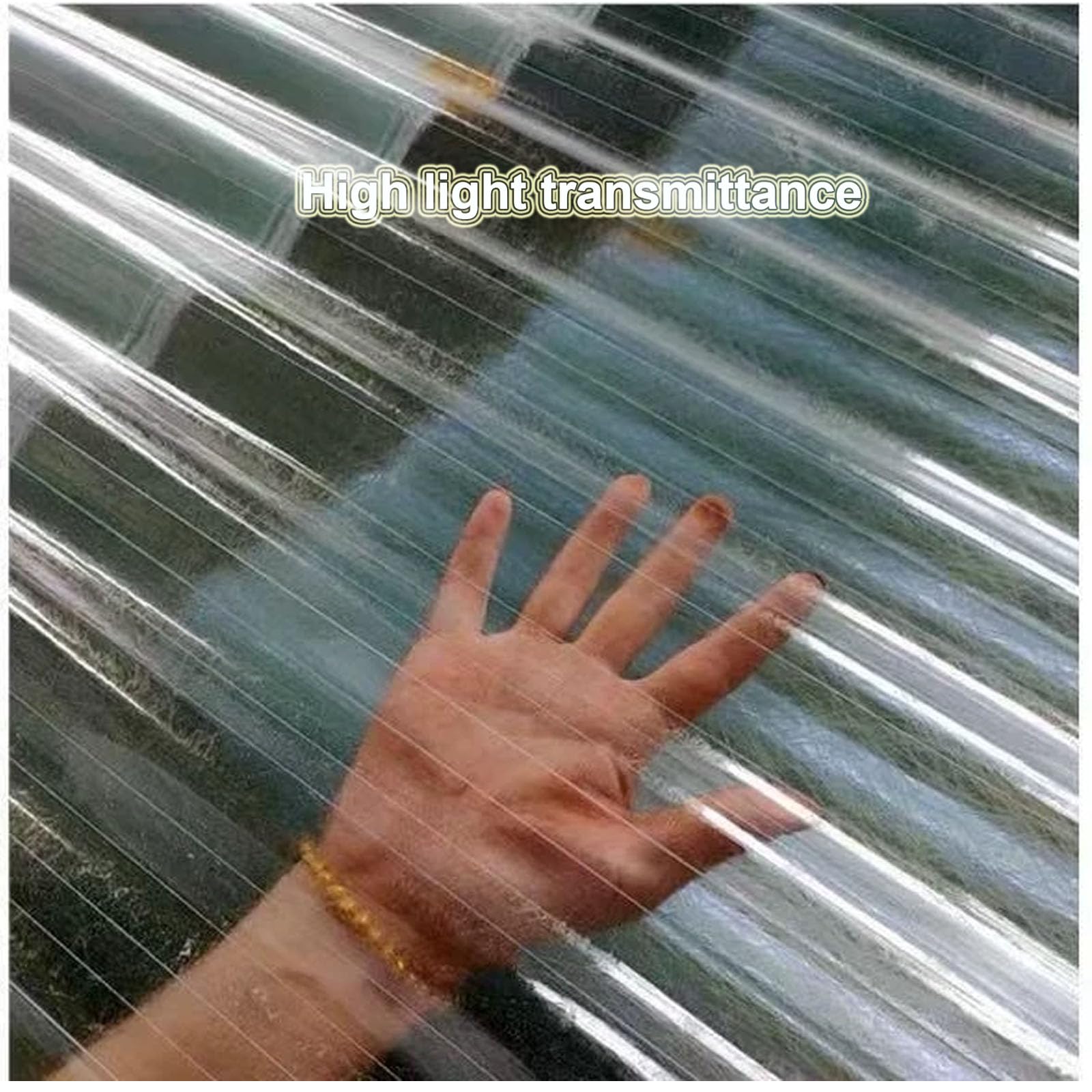 1.2mm Planchas Transparentes Tejados, 2/4/5/8/10/13/15/20pcs Hojas De Techo Corrugado, Paneles Para Tejado Resistentes Al Impacto, FRP Con Resistencia A Los Rayos UV (0.9×0.9m,4pcs)