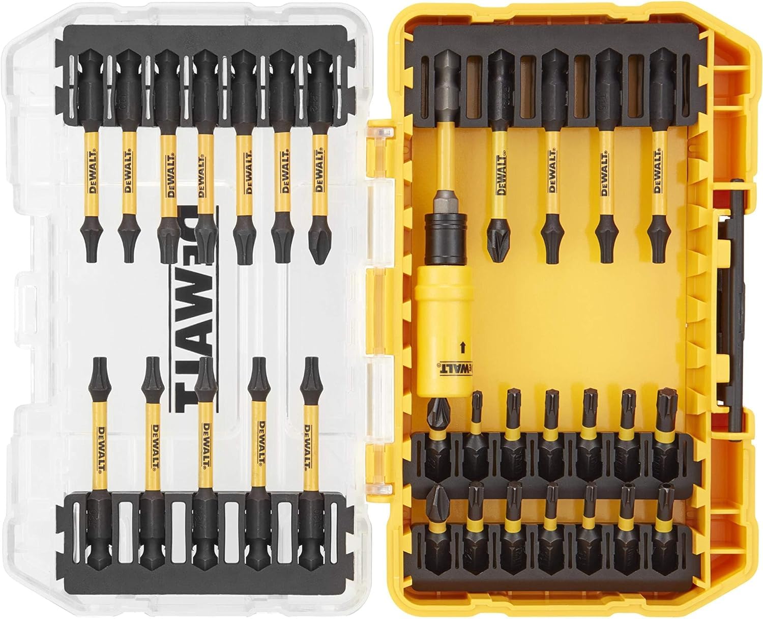 Dewalt Xr Brushless DCF850N-XJ Wkrętarka, Czarny/Żółty, 20 x 15 x 10 cm & Dewalt DT70745T Zestaw Akcesoriów, Czarny/Żółty, 31 Elementów