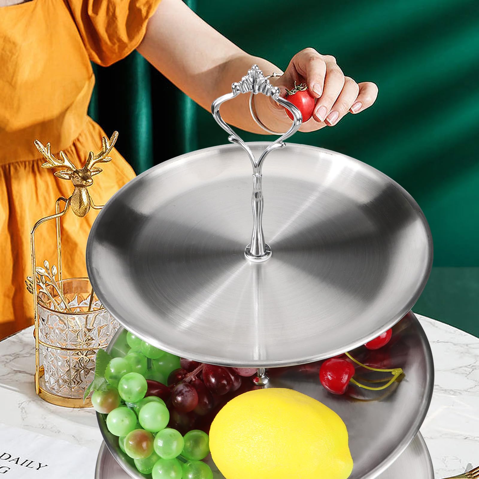 Alzata Per Torte A 3 Ripiani Per Bambini - OlyPegic Porta Dessert In Plastica, Facile Da Montare, Per Feste E Compleanni - 5