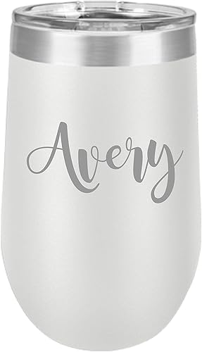 Vaso de vino personalizado sin tallo, de acero inoxidable para vino y café, vaso personalizado, perfecto para regalos de dama de honor, bodas y