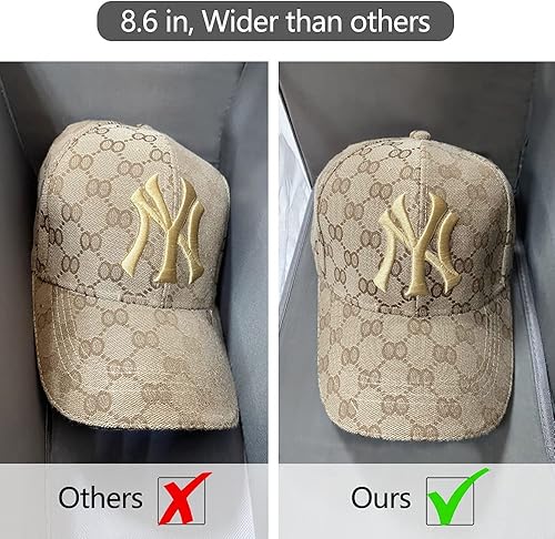 Miniatura 10 de Organizador de sombreros para armario, diseño ampliado de 8.6 pulgadas de ancho, caja grande para sombreros, bolsa de almacenamiento para gorra de